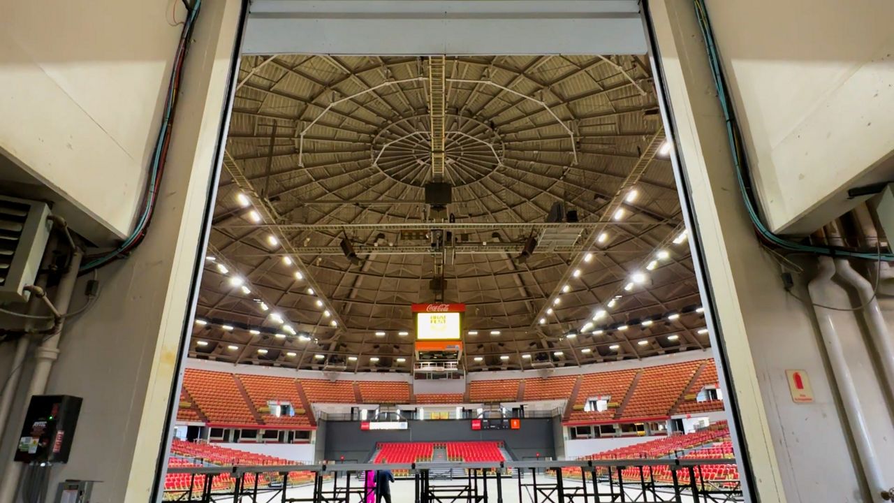 Loading dock at Alliant Energy Center Veterans Memorial Coliseum in Madison, Wis. (Spectrum News 1/Anthony DaBruzzi)