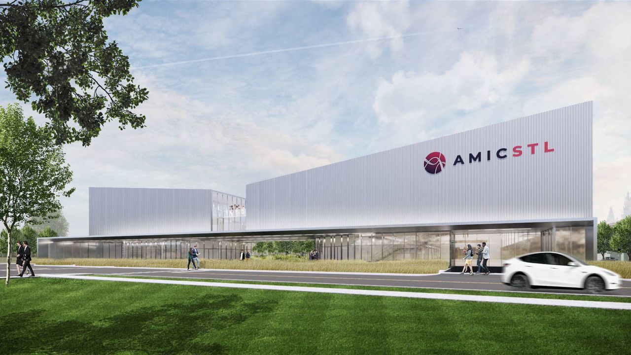 An artist's rendering for the Advanced Manufacturing Innovation Center of St Louis. Ground was broken on the 150,000 square foot project Tuesday Nov. 28 in North St. Louis. The facility will open in 2025. (Courtesy: AMICSTL)