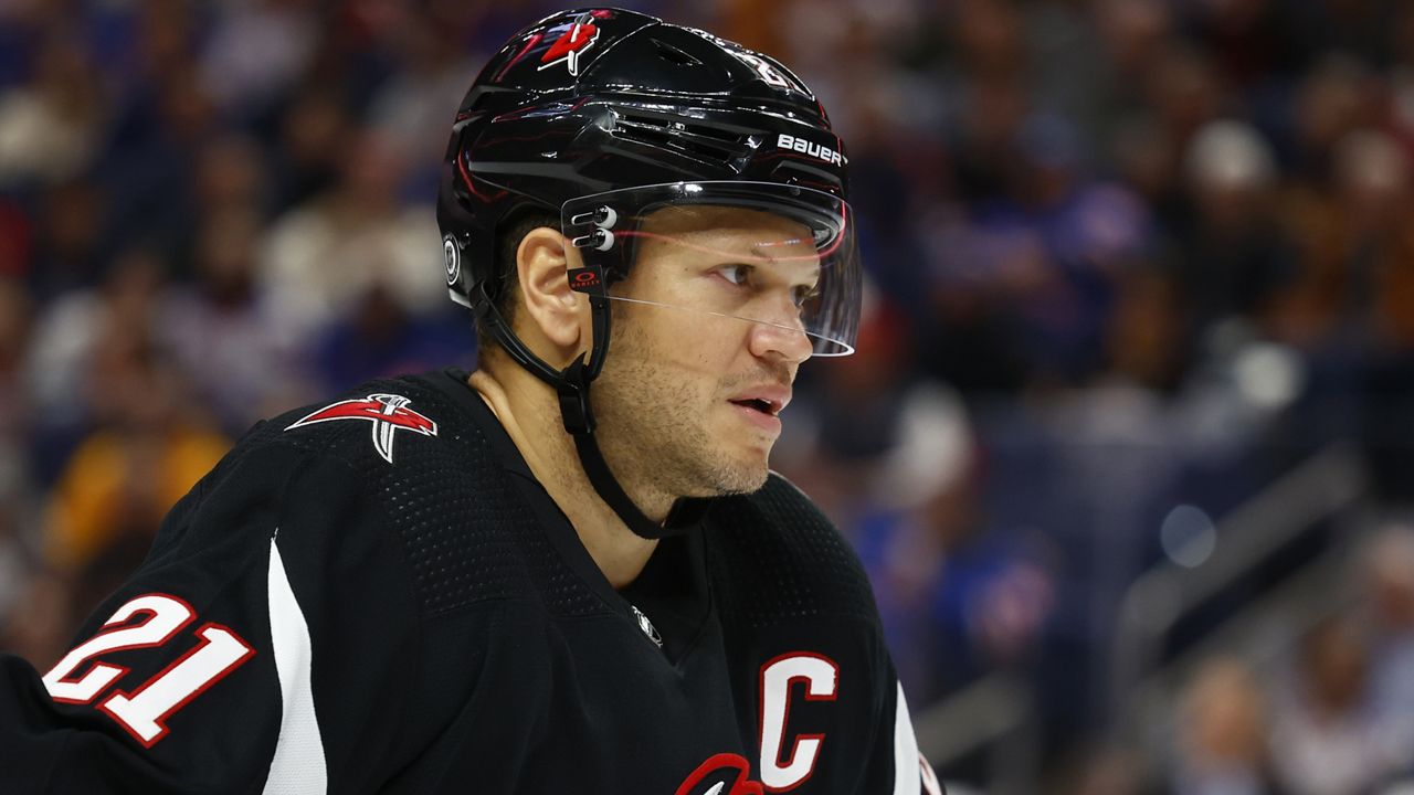 Buffalo Sabres captain Kyle Okposo (AP Photo/Jeffrey T. Barnes)