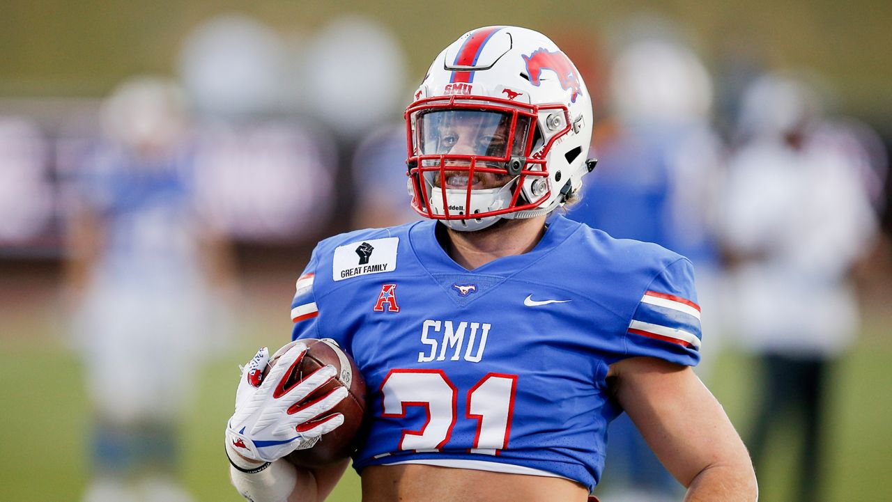 SMU Football Uniform, at Southern Methodist University's In…