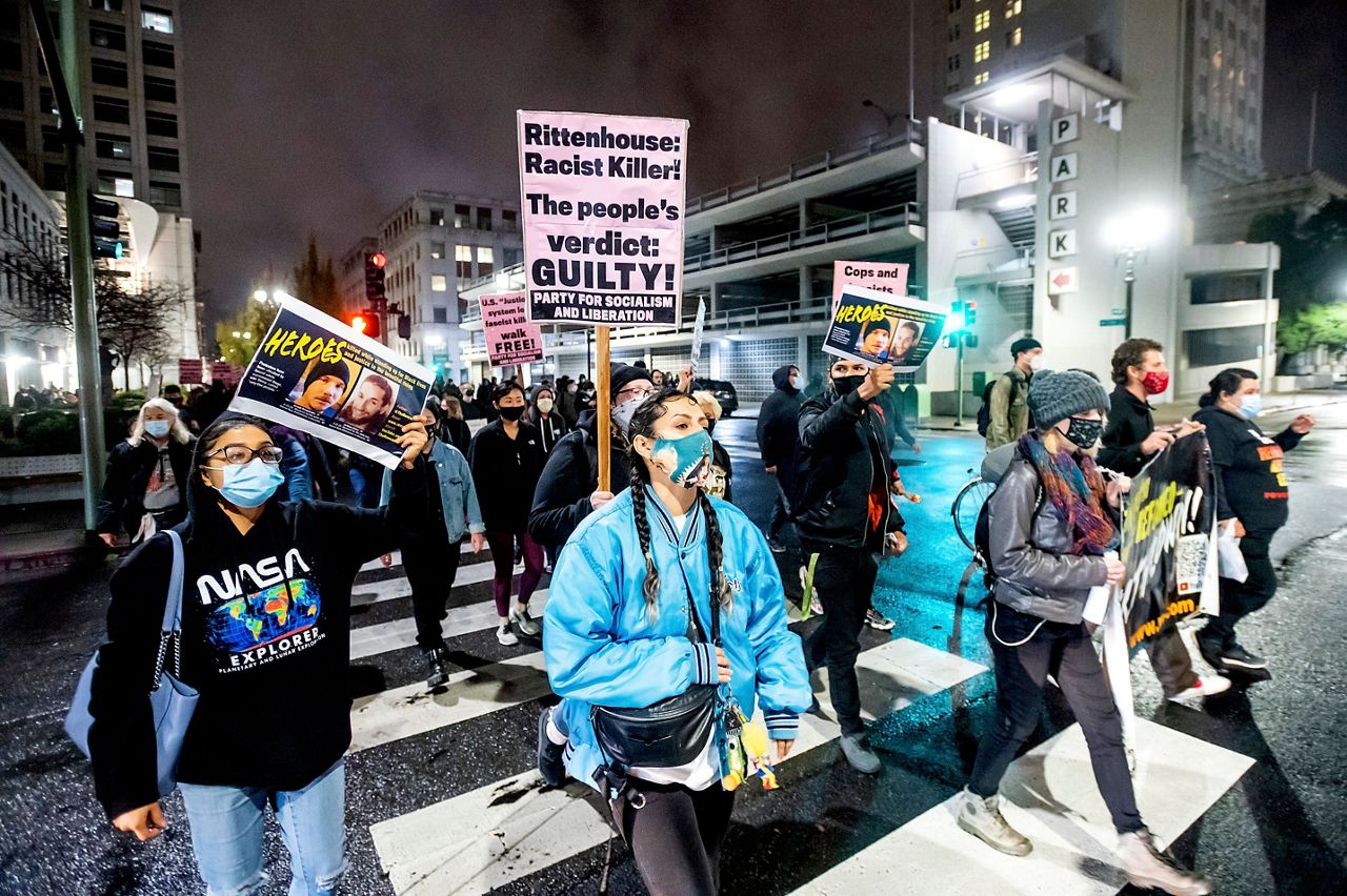 PHOTOS: People around the country protest the Rittenhouse verdict
