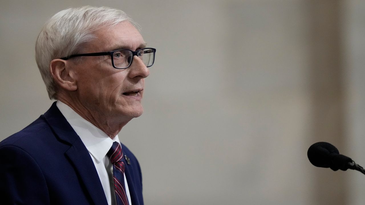 Wisconsin Gov. Tony Evers speaks during the annual State of the State address Tuesday, Jan. 24, 2023, in Madison, Wis. 