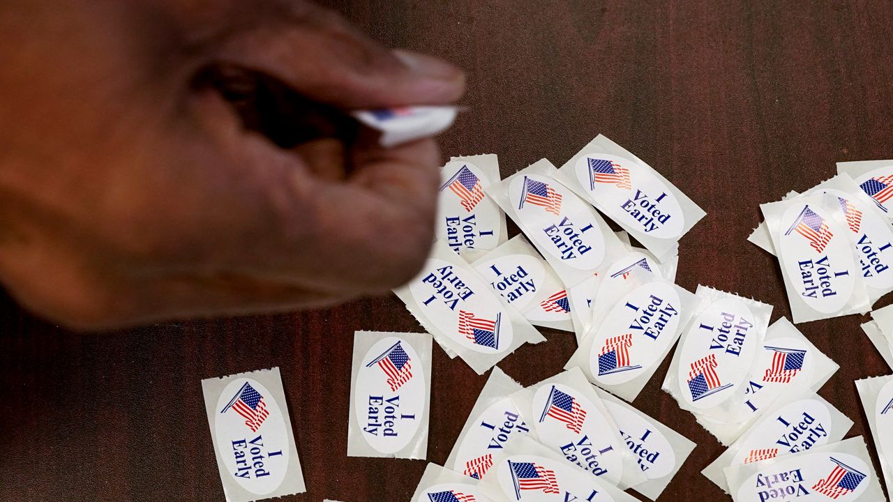 I voted stickers at the polling site. (AP File)