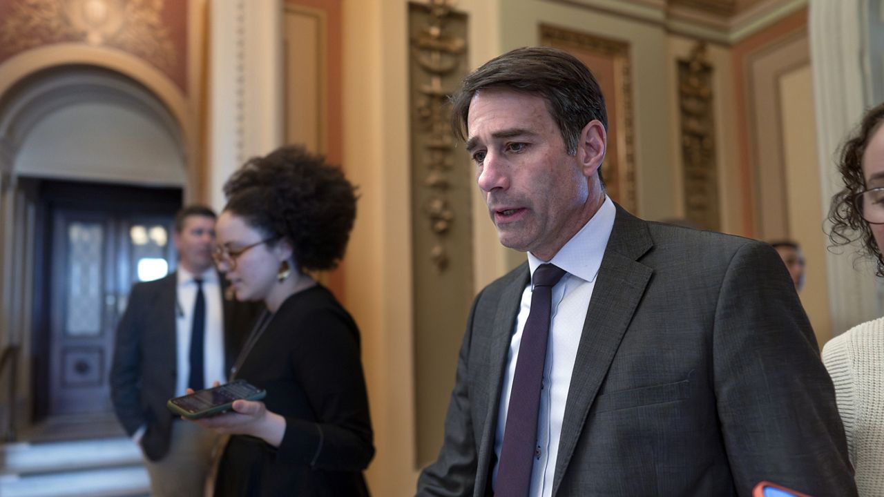 Rep. Garret Graves, R-La., a key legislator working on the debt ceiling bill for House Speaker Kevin McCarthy, walks past the chamber at the Capitol in Washington, Wednesday, April 26, 2023. (AP Photo/J. Scott Applewhite)
