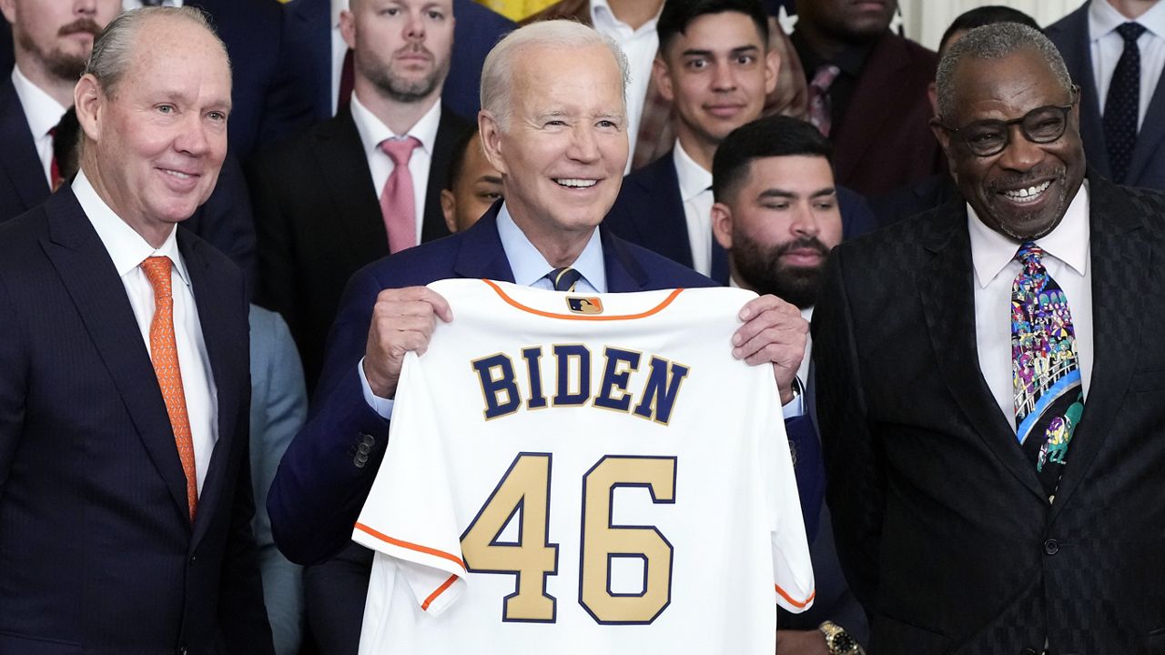 Astros celebreate World Series win at White House