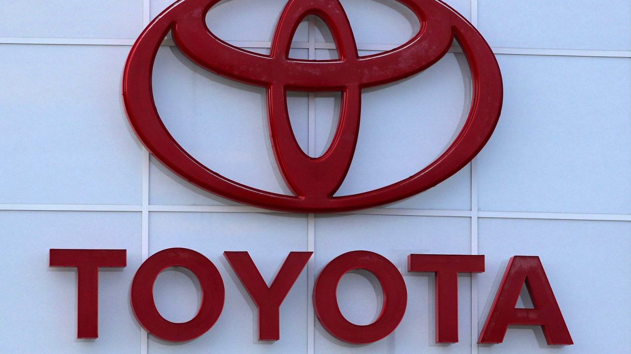  The Toyota logo is seen on a dealership, Aug. 15, 2019, in Manchester, N.H. (AP Photo/Charles Krupa, File)