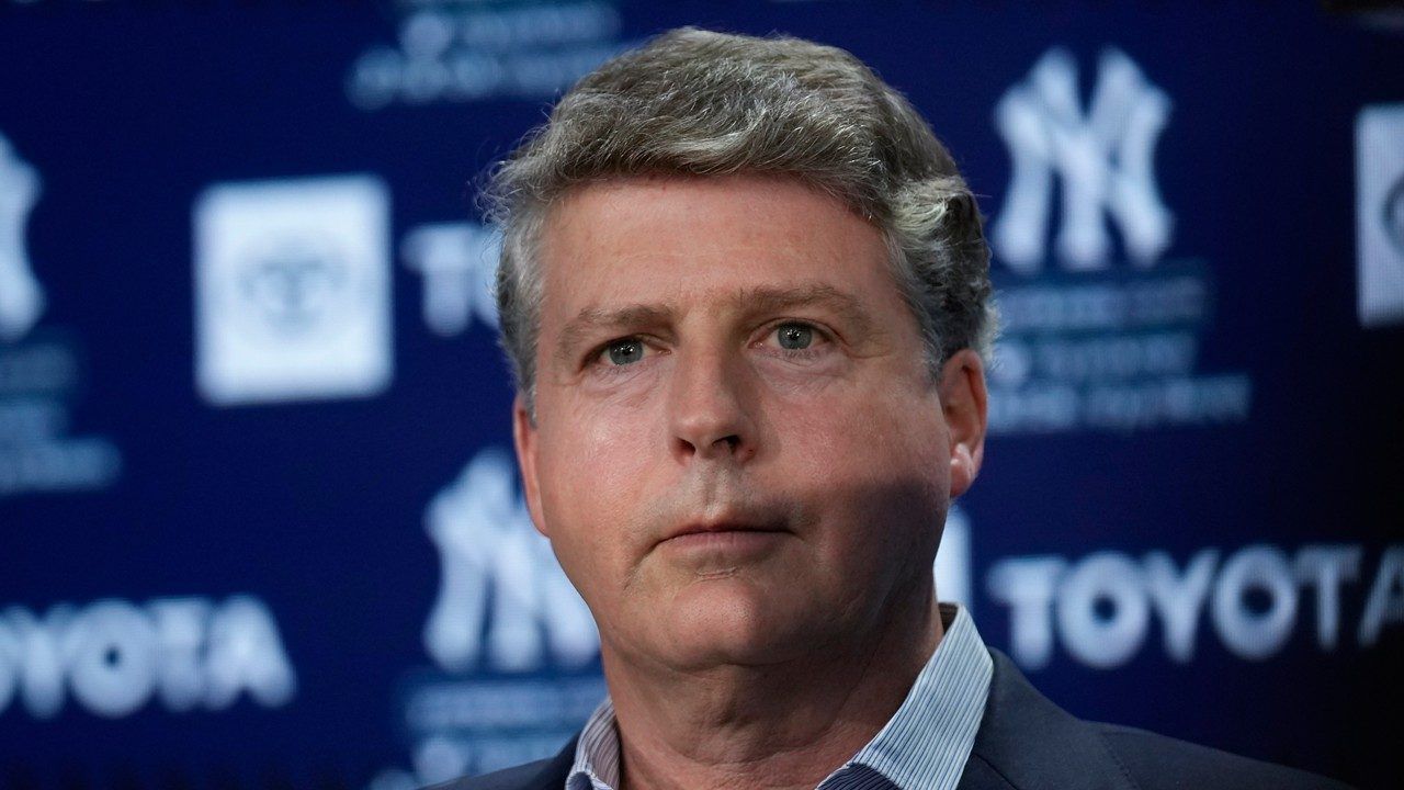 Hal Steinbrenner attends a news conference at Yankee Stadium on Wednesday, Dec. 21, 2022 in New York.