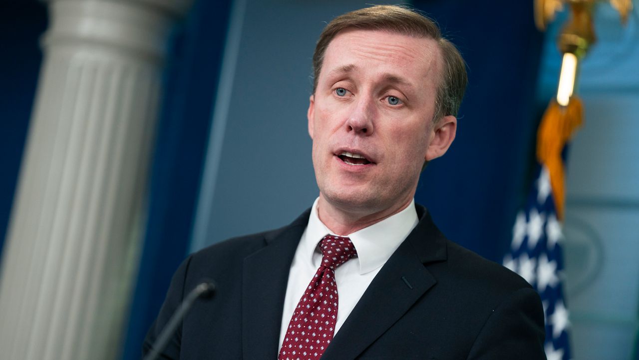 White House national security adviser Jake Sullivan speaks during a press briefing at the White House, Monday, Dec. 4, 2023, in Washington. (AP Photo/Evan Vucci, File)