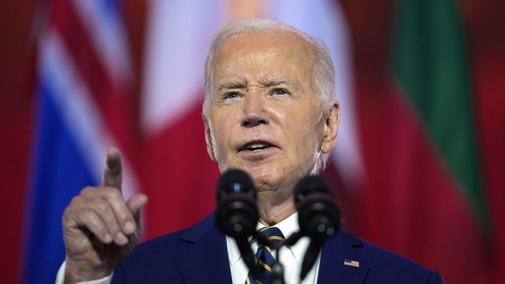 President Joe Biden on July 9, 2024 (AP Photo/Evan Vucci)