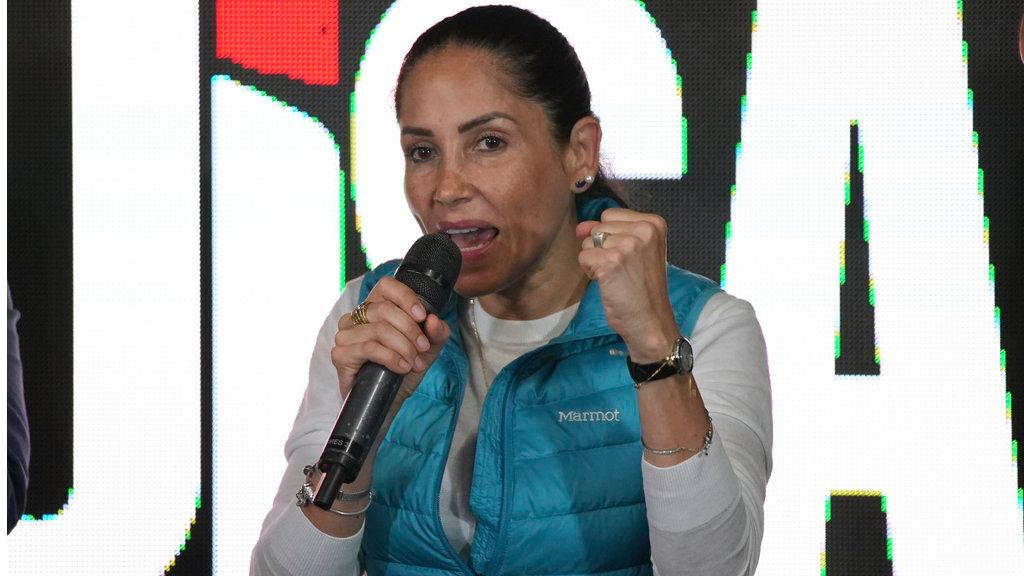 Luisa González, candidata presidencial del Movimiento Revolución Ciudadana.