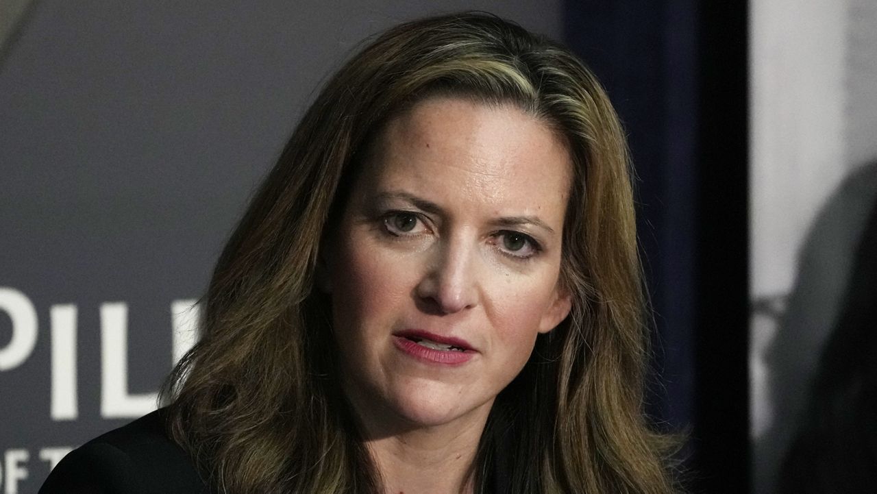 Michigan Secretary of State Jocelyn Benson participates in an election forum in Ann Arbor, Mich., Sept. 19, 2024. (AP Photo/Carlos Osorio, File)