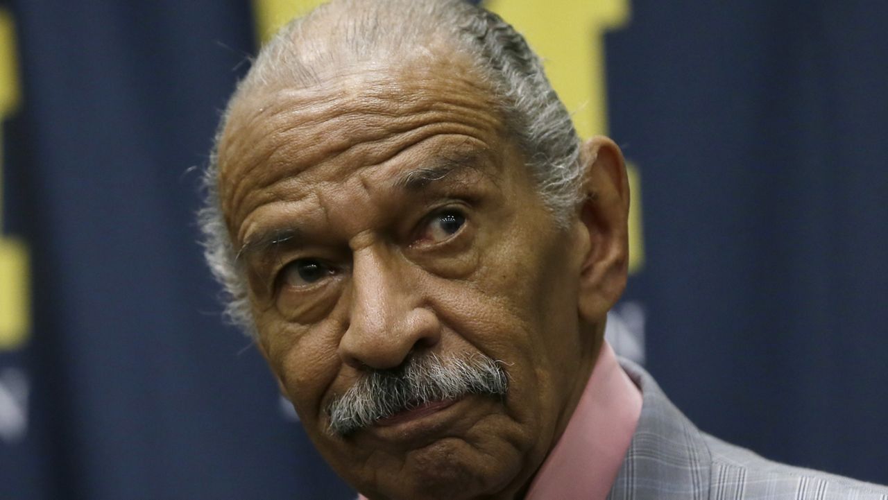 U.S. Rep. John Conyers, D-Mich., is seen at the University of Michigan-Dearborn, Wednesday, Jan. 13, 2016, in Dearborn, Mich. (AP Photo/Carlos Osorio)