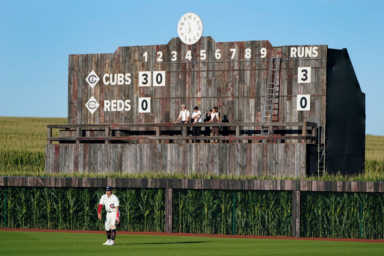 Cincinnati Reds Aristides Aquino White 2022 Field of Dreams