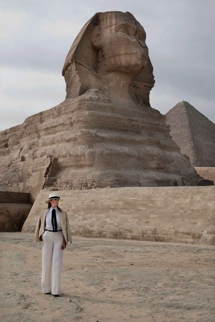Melania Trump in Egypt to tour pyramids, Sphinx