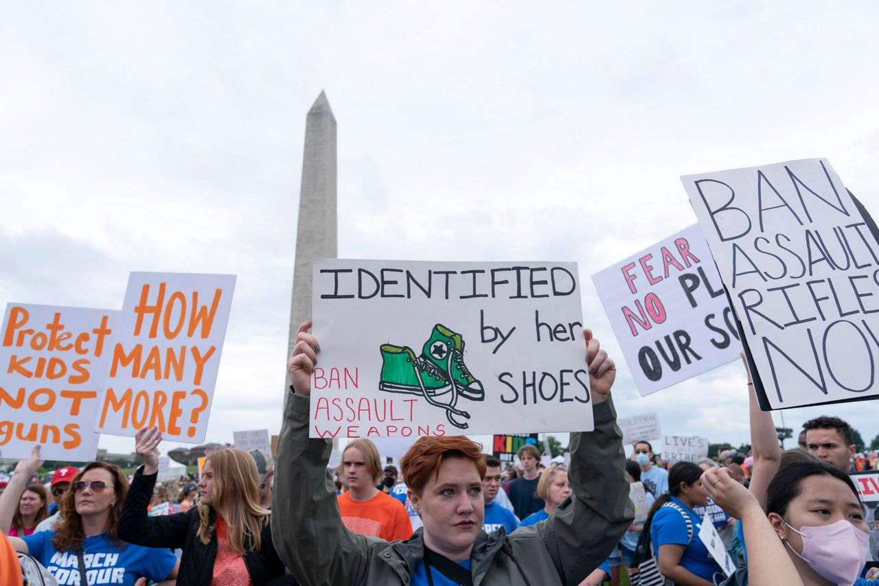 Thousands rally for gun reform after surge in mass shootings