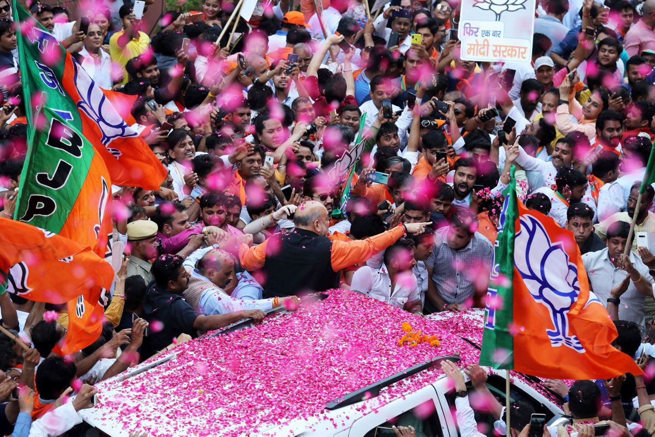 India's ruling party claims victory with wide lead in votes