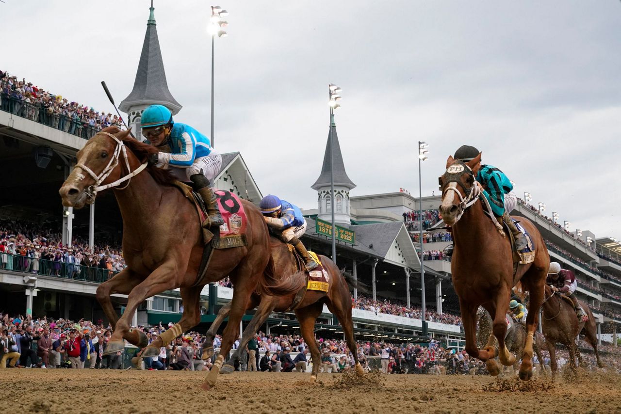 Kentucky Derby winner Mage is on track to run in the Preakness, pursue