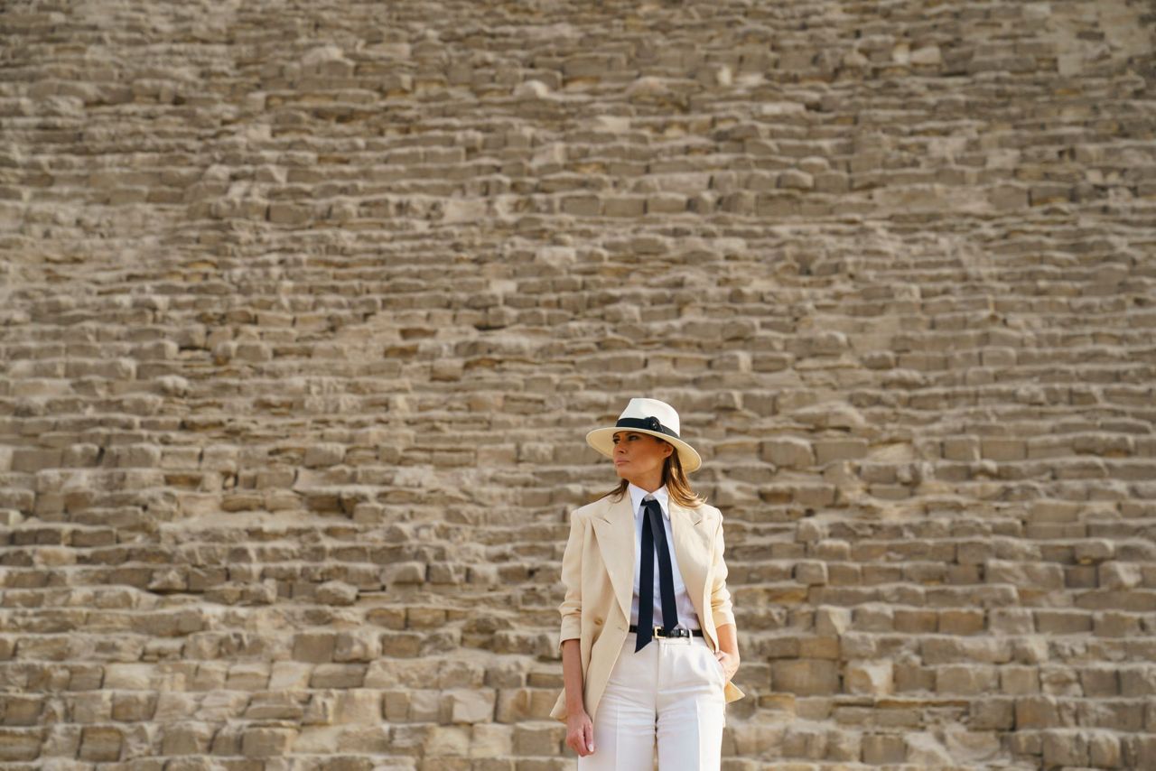 Melania Trump in Egypt to tour pyramids, Sphinx