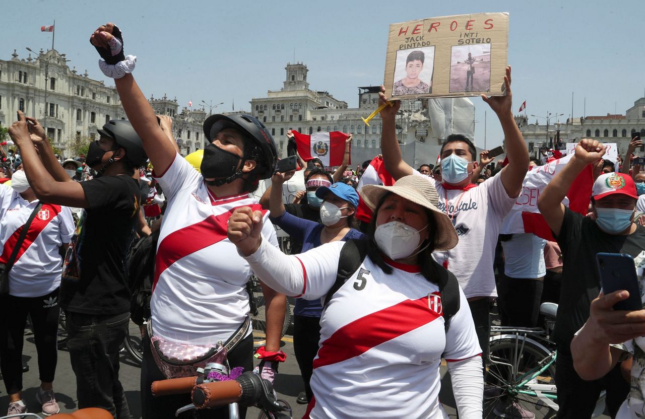 1 killed in protests against Peru's new president