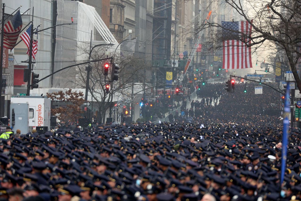 NYC gives final salute to slain NYPD officer