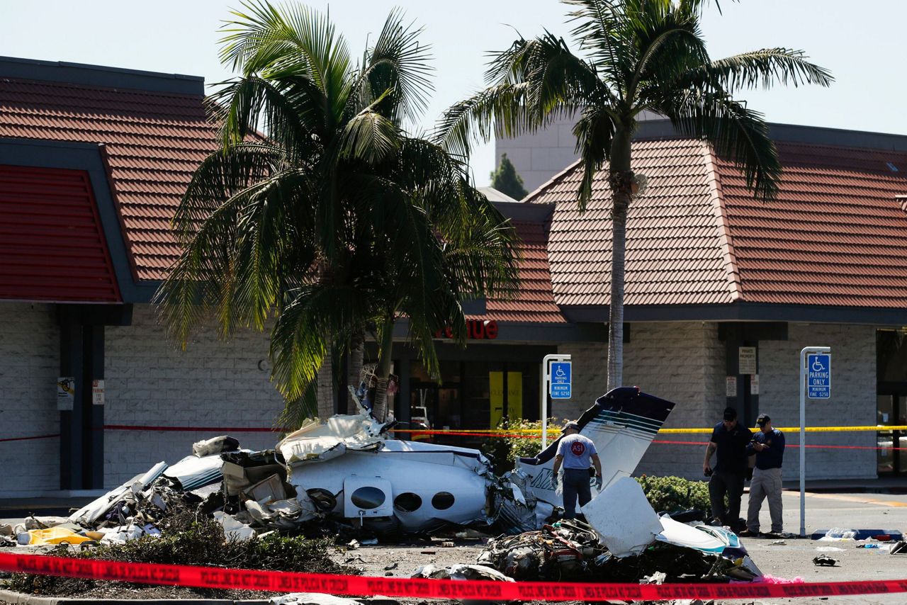 5 killed when small plane crashes in California parking lot