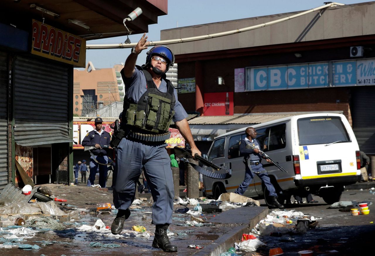 South African police arrest 90 as unrest in cities continues