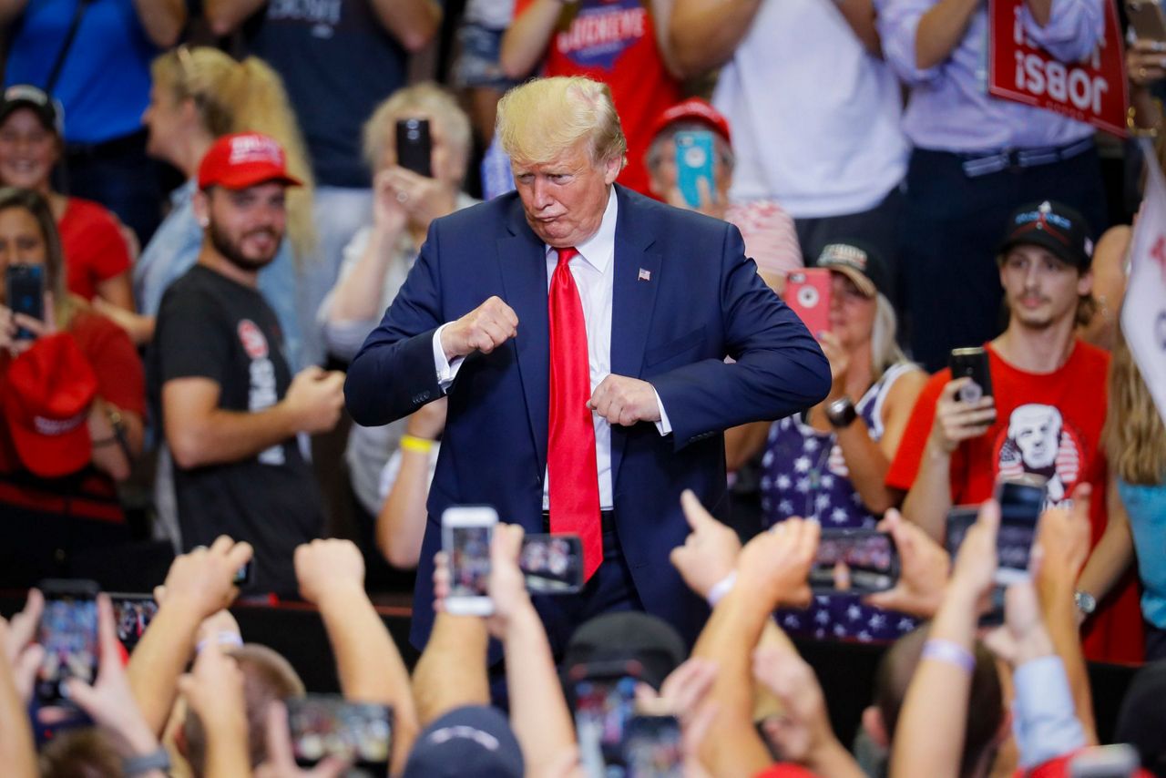The Latest: Thousands line up hours ahead of Trump rally