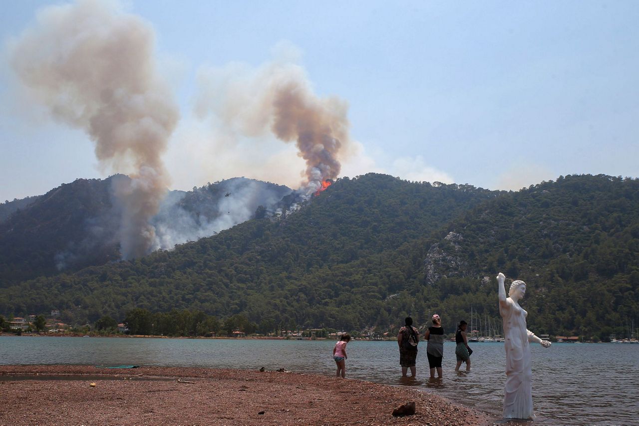 Fire that reached Turkey power plant contained, others burn