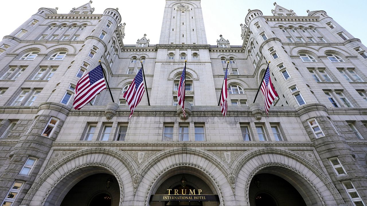 A view of The Trump International Hotel is seen, March 4, 2021, in Washington. (AP Photo/Julio Cortez)