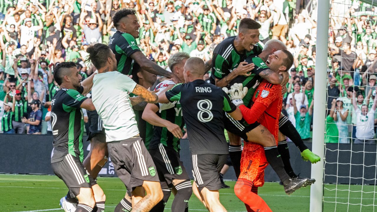 Austin FC won its first play-off match ever against Real Salt Lake. (AP Images)
