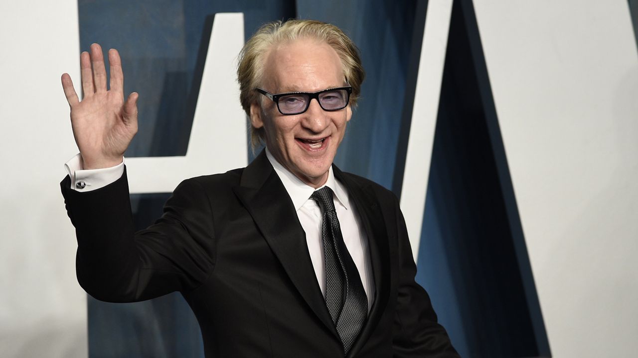 Bill Maher arrives at the Vanity Fair Oscar Party on Sunday, March 27, 2022, at the Wallis Annenberg Center for the Performing Arts in Beverly Hills, Calif. (Photo by Evan Agostini/Invision/AP)