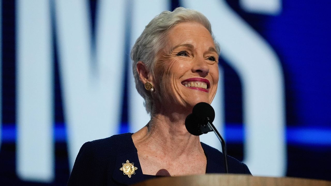 Cecile Richards, former President of Planned Parenthood and daughter of the late Texas Gov. Ann Richards, speaks during the Democratic National Convention Wednesday, Aug. 21, 2024, in Chicago. (AP Photo/Erin Hooley)