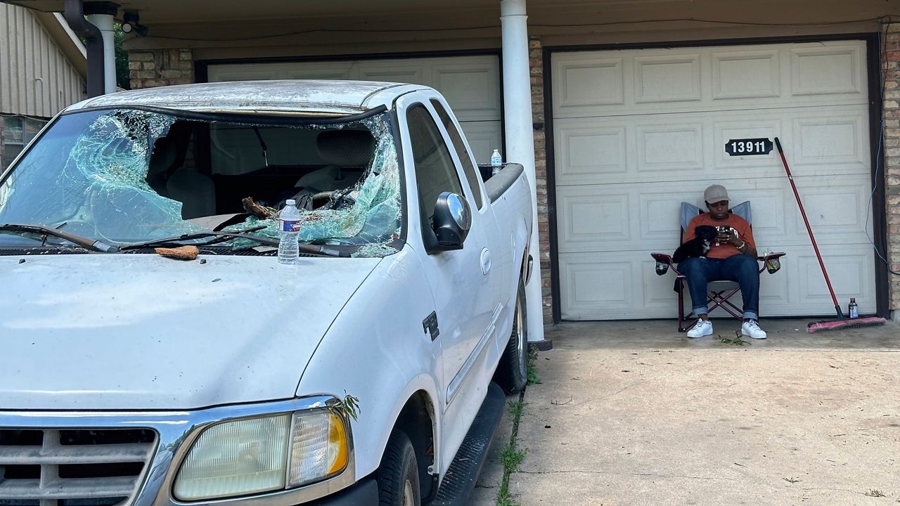 Head of FEMA tours deadly storm damage in Houston area