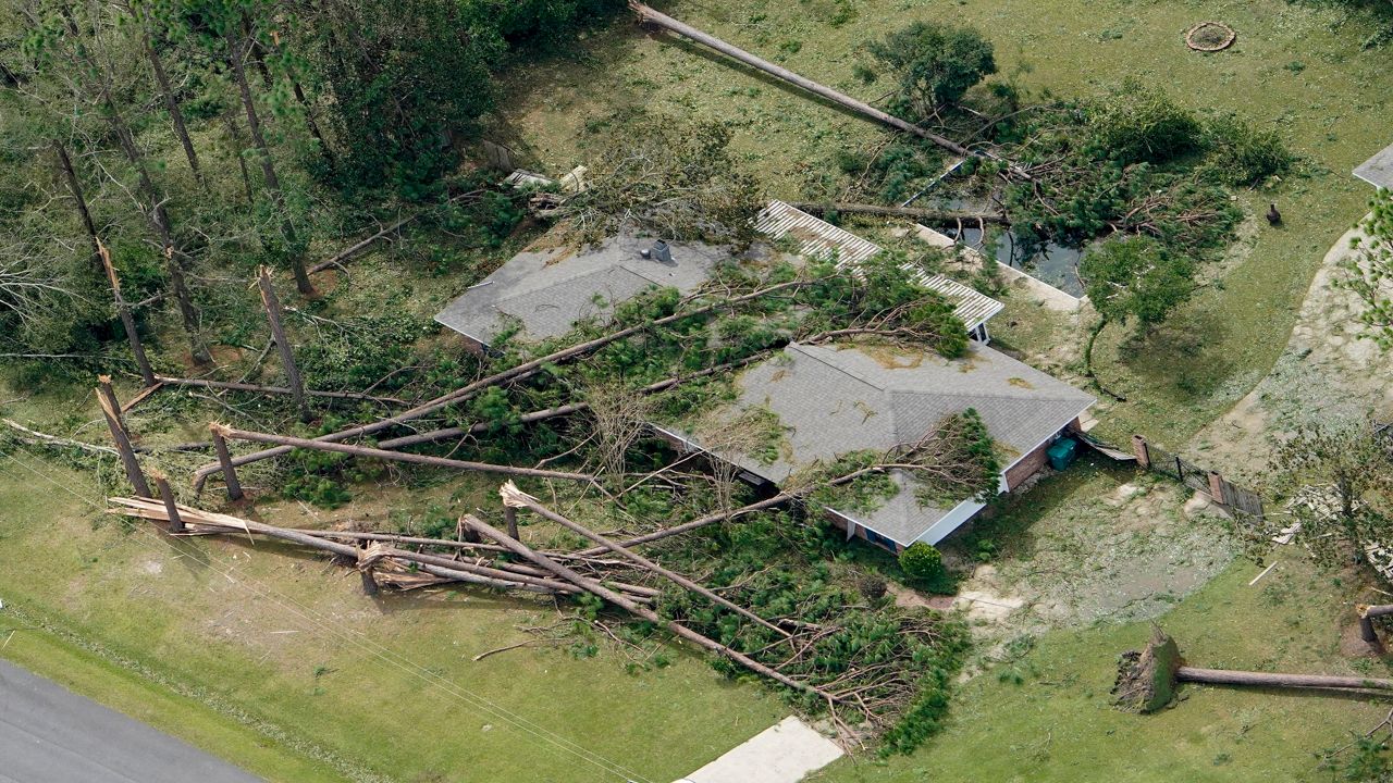 Hurricane Laura aftermath in August. AP Photo/David Phillip