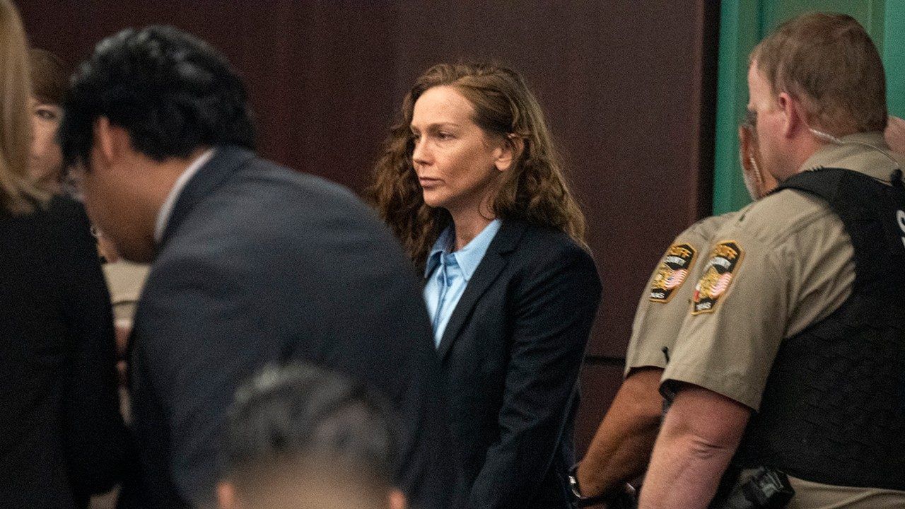 Kaitlin Armstrong enters the courtroom during the first day of her trial at the Blackwell-Thurman Criminal Justice Center, Wednesday, Nov. 1, 2023, in Austin, Texas.. Armstrong is charged with murder in connection with the shooting death of pro cyclist Anna Moriah Wilson. (Mikala Compton/Austin American-Statesman via AP, Pool)