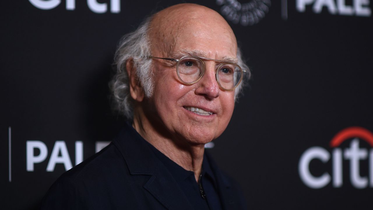 Larry David arrives at a screening of "Curb Your Enthusiasm" during PaleyFest on Thursday, April 18, 2024, at the Dolby Theatre in Los Angeles. (Photo by Richard Shotwell/Invision/AP)