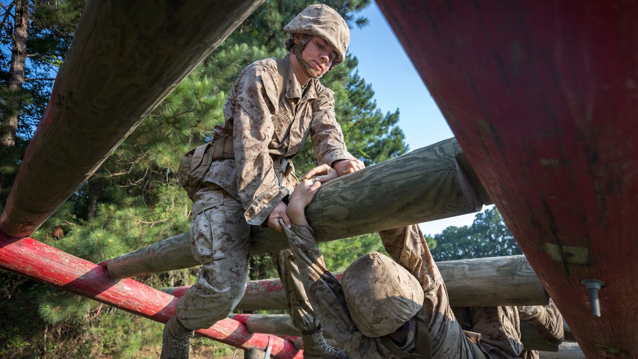 Marines slowly working to integrate women, men in boot camp