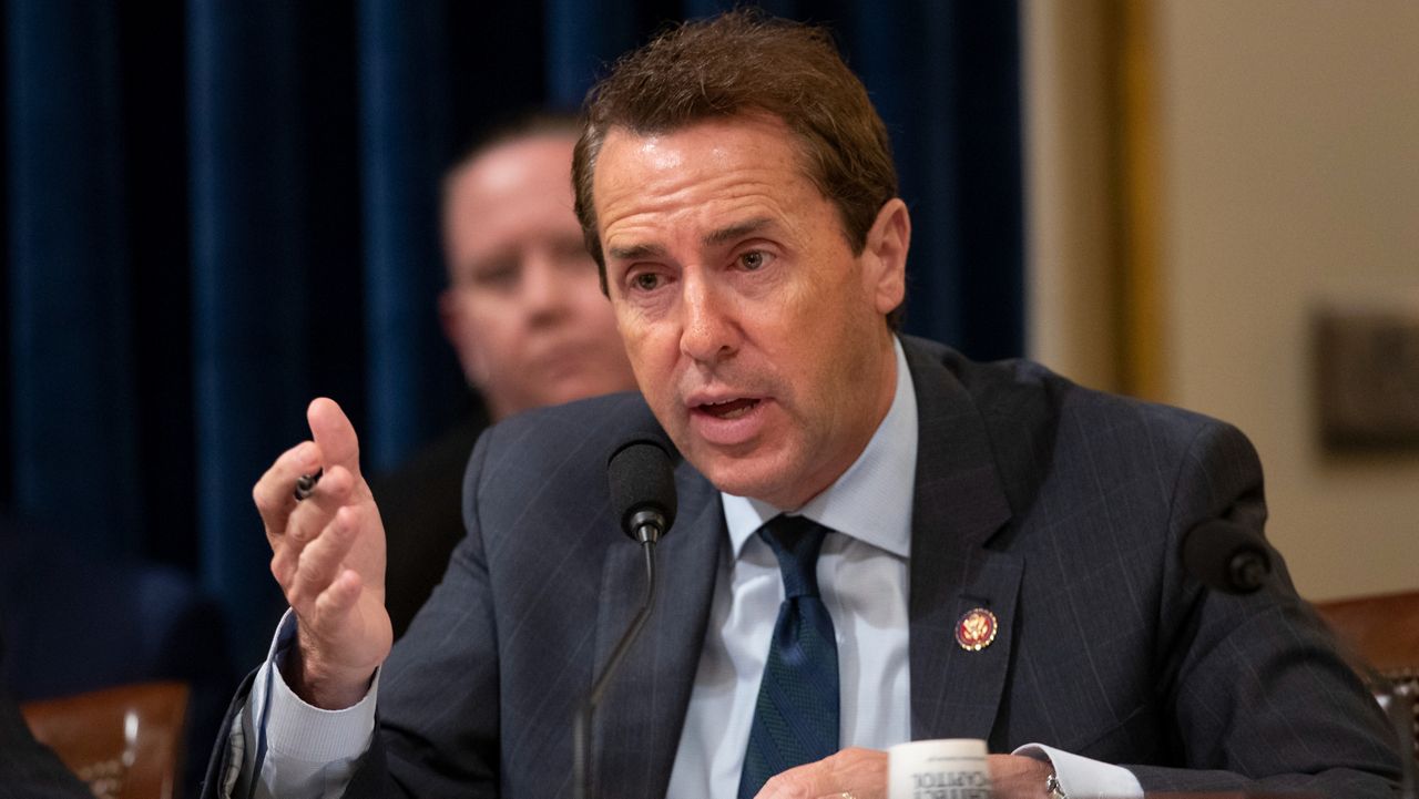 FILE - U.S. Rep. Mark Walker, R-N.C. speaks during a hearing, Sept. 18, 2019, on Capitol Hill in Washington. Walker announced Wednesday, Oct. 25, 2023, that he is dropping out of the Republican primary for governor in 2024 and will instead try to take back his Greensboro-area seat in the U.S. House. (AP Photo/Manuel Balce Ceneta, File)