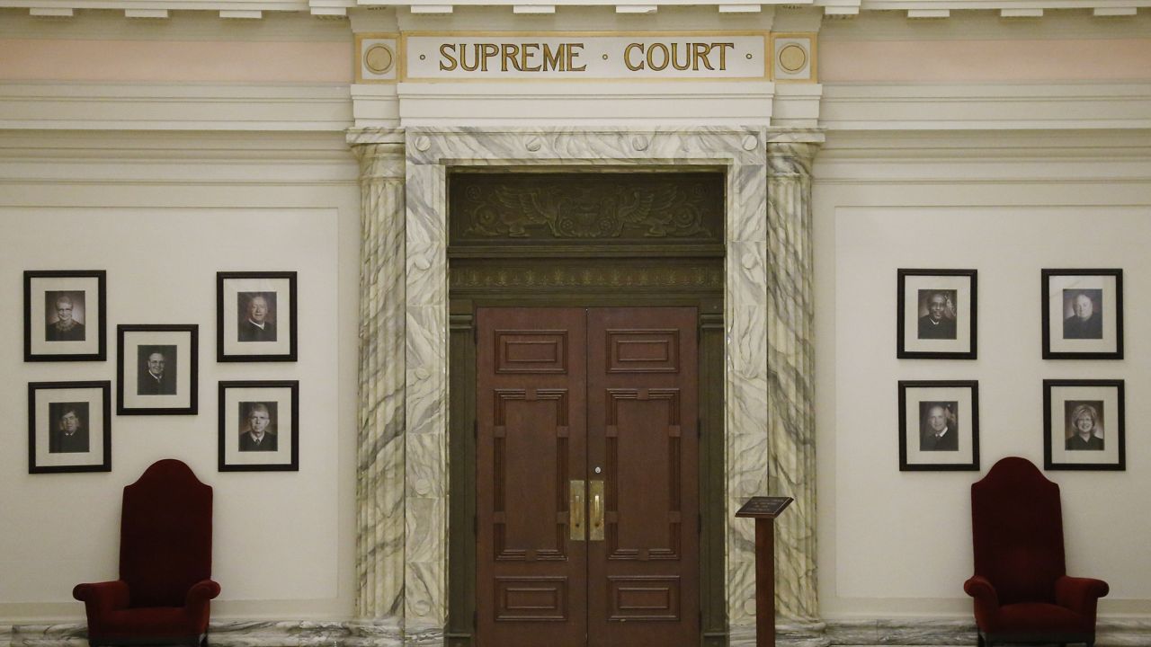 The Oklahoma Supreme Court is pictured in the state Capitol building in Oklahoma City, May 19, 2014. (AP Photo/Sue Ogrocki)