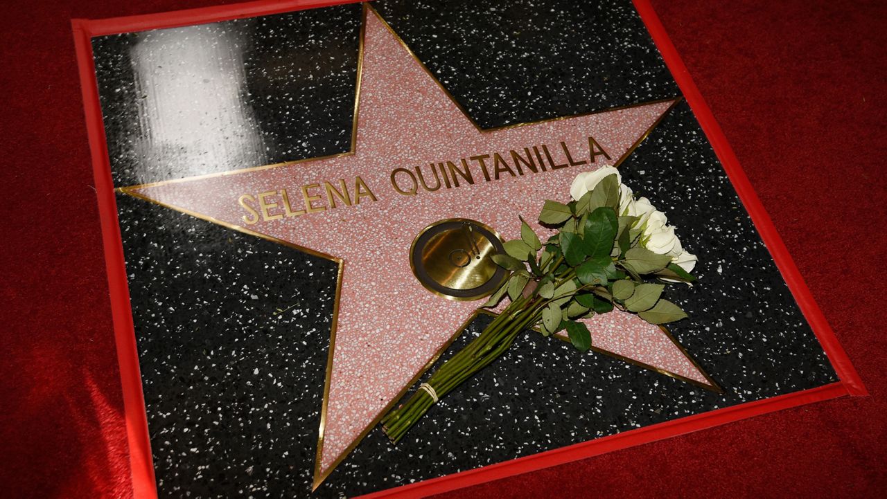 A star on the Hollywood Walk of Fame for the late singer Selena Quintanilla is pictured following a ceremony on Friday, Nov. 3, 2017, in Los Angeles. (Photo by Chris Pizzello/Invision/AP)