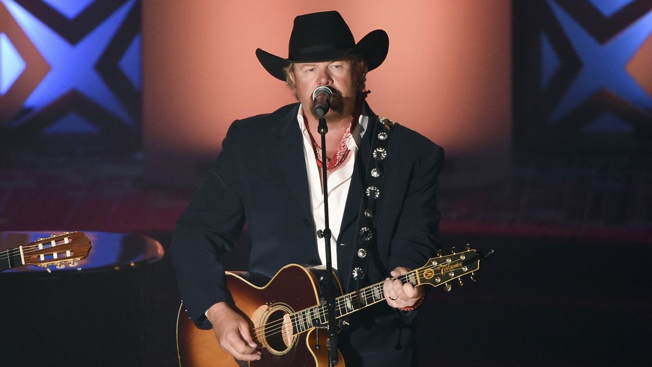 Honoree Toby Keith performs at the 46th annual Songwriters Hall of Fame Induction and Awards Gala at the Marriott Marquis on June 18, 2015, in New York. (Photo by Evan Agostini/Invision/AP, File)