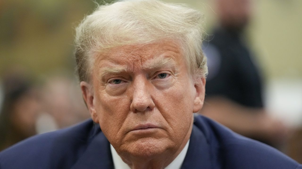 Former President Donald Trump sits in the courtroom before the continuation of his civil business fraud trial at New York Supreme Court, Tuesday, Oct. 3, 2023, in New York. (AP Photo/Seth Wenig, POOL)