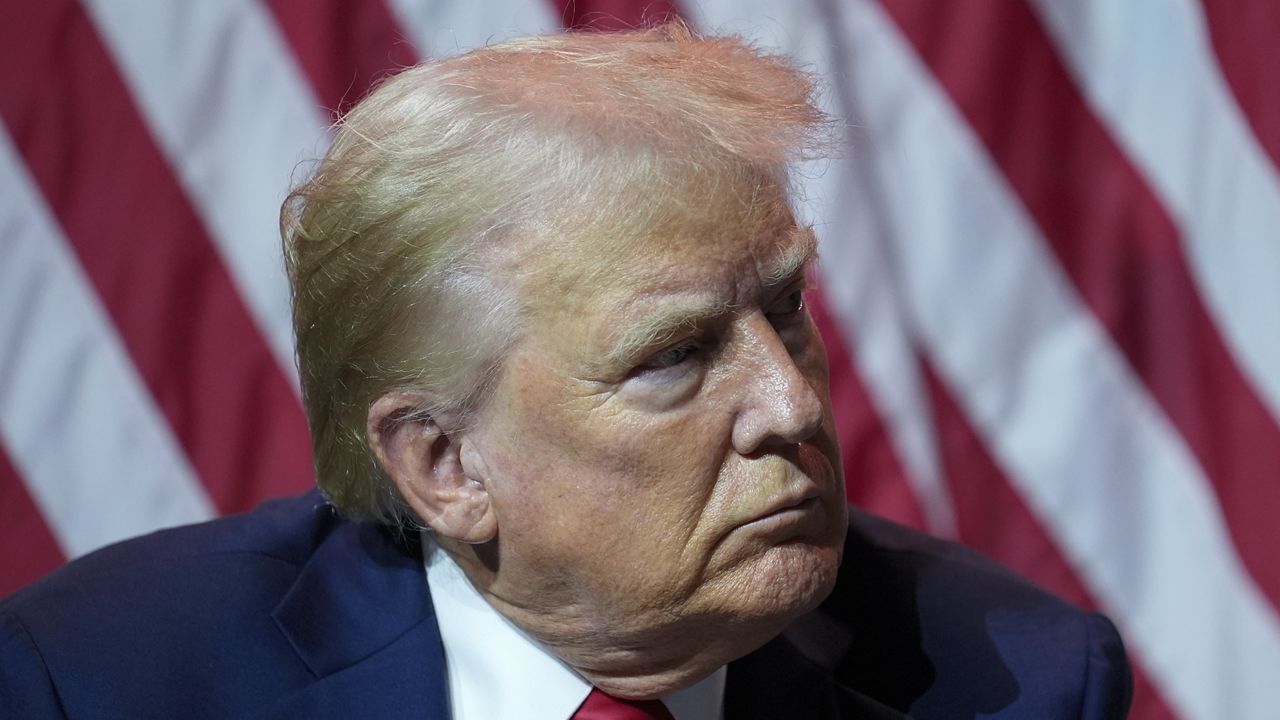 Republican presidential candidate former President Donald Trump speaks at the National Association of Black Journalists, NABJ, convention, Wednesday, July 31, 2024, in Chicago. (AP Photo/Charles Rex Arbogast)