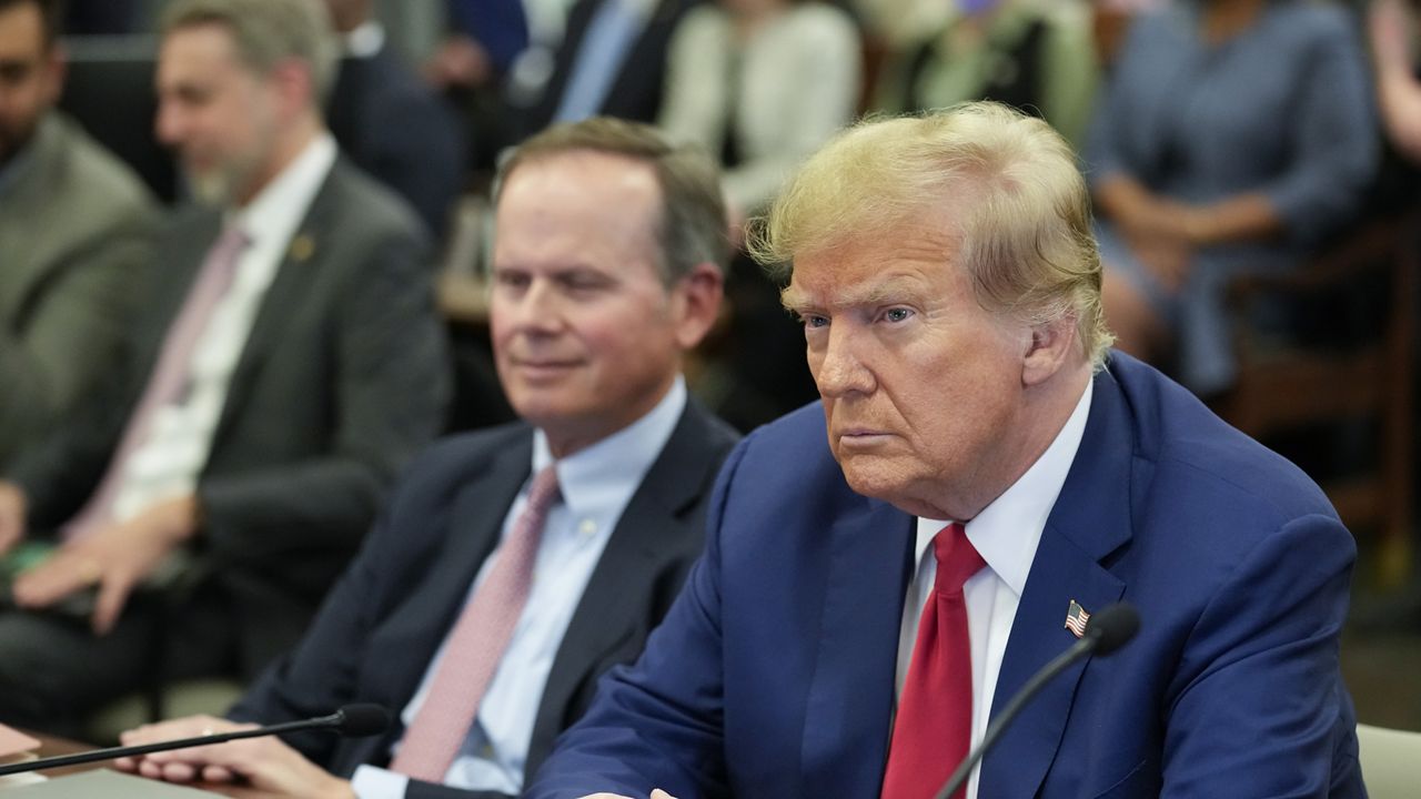 Former President Donald Trump sits in the courtroom before the start of closing arguments in his civil business fraud trial at New York Supreme Court, Thursday, Jan. 11, 2024, in New York. (AP Photo/Seth Wenig, Pool)