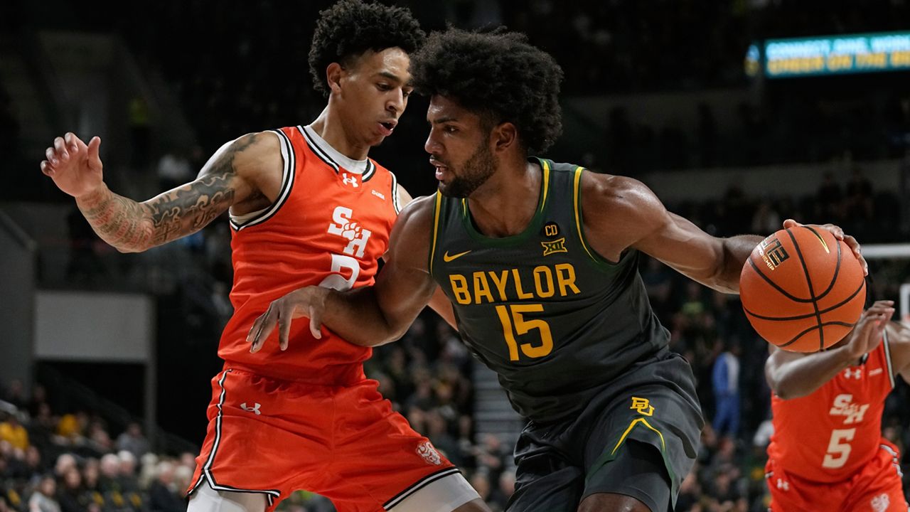 No. 12 Baylor has 7 players in double figures in 104-67 win over Sam Houston