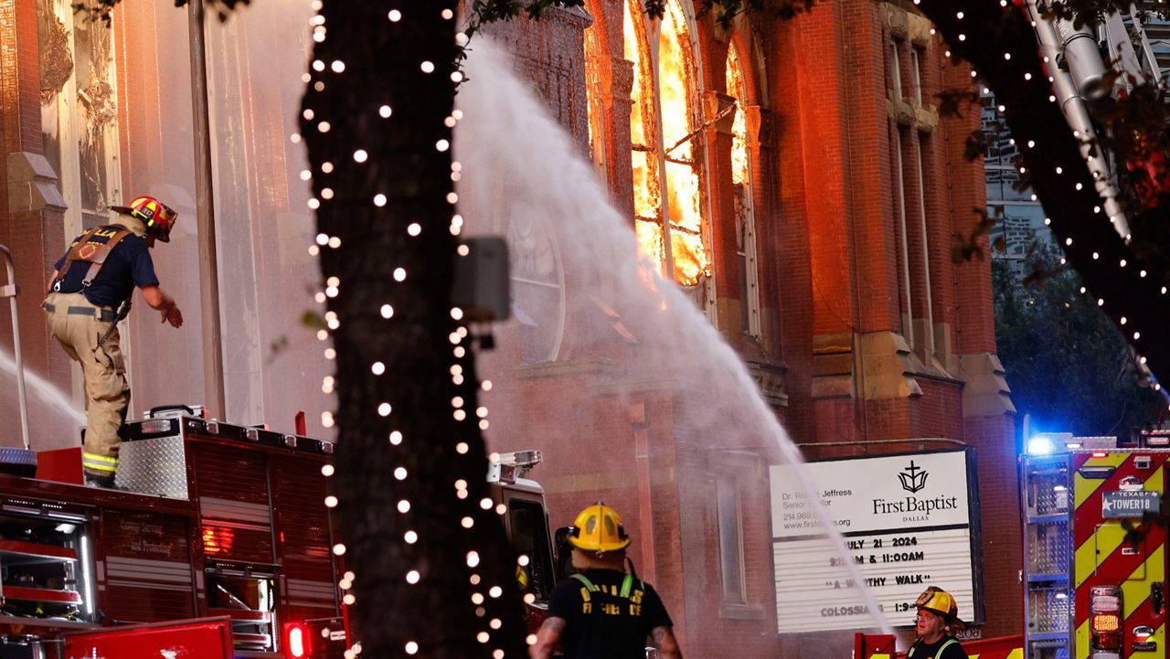 A Fire Severely Damages The First Baptist Dallas Church