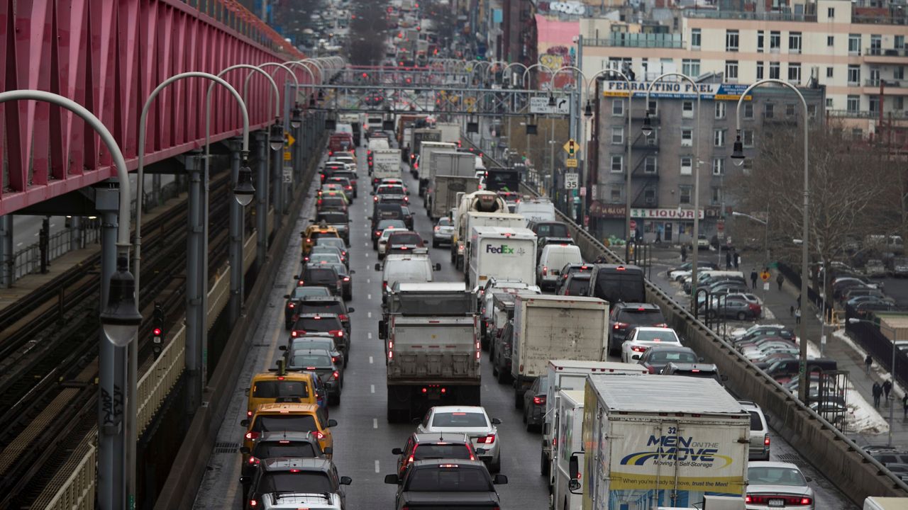 In a memorandum filed Friday, Hochul’s legal team wrote that the “proper forum to debate Congestion Pricing is the political realm — including, ultimately, ‘at the voting machine’ — not the courts.” (AP Photo/Mary Altaffer)