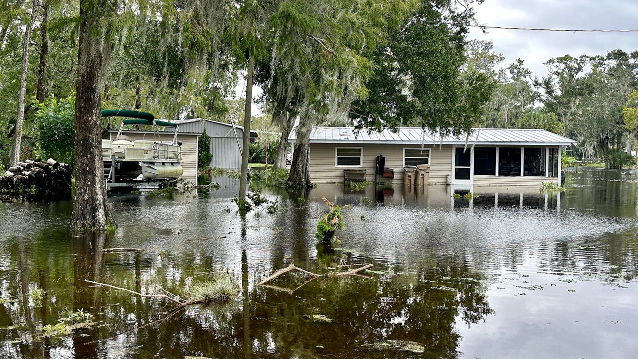 Flooding in Astor following Hurricane Milton. (Spectrum News/Randy Rauch)