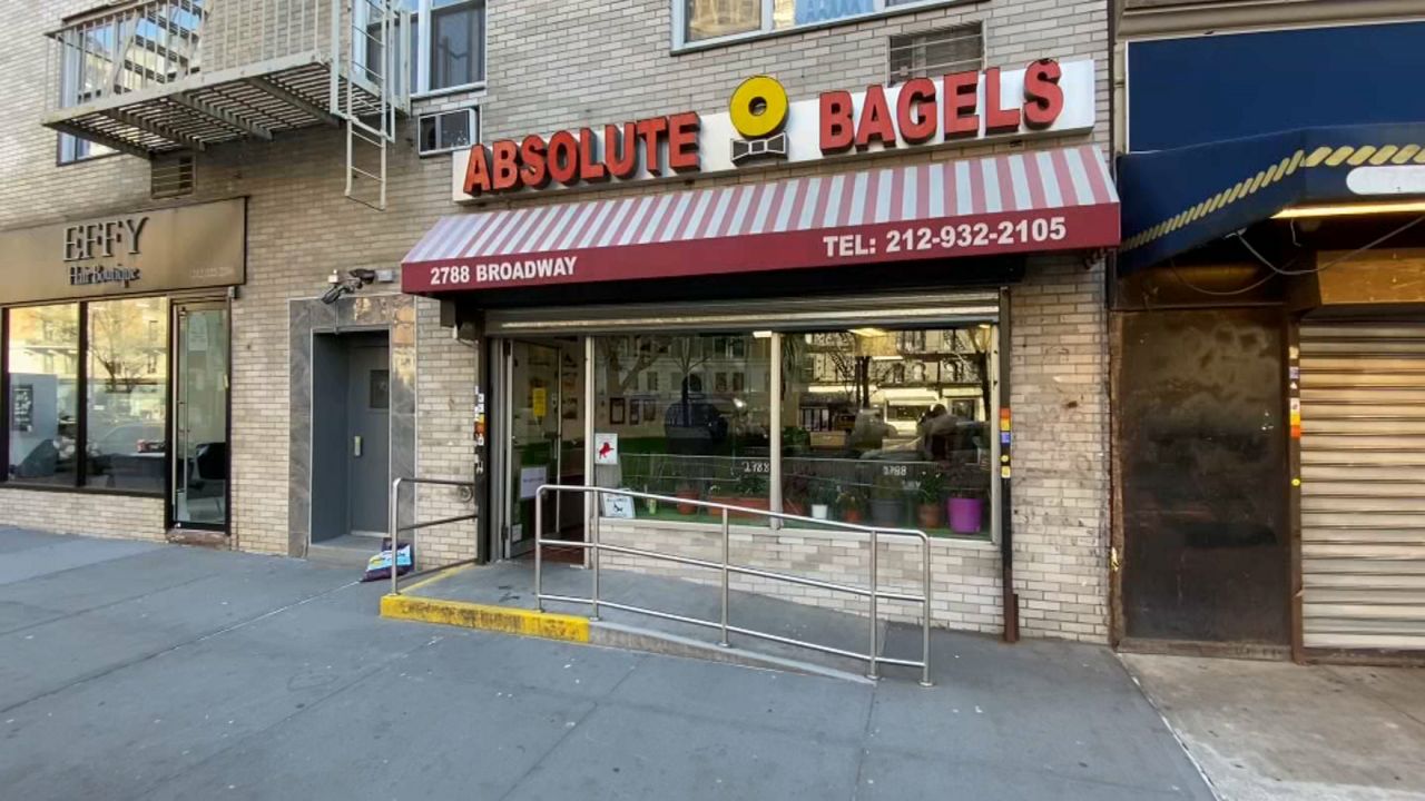 Absolute Bagels on the Upper West Side.