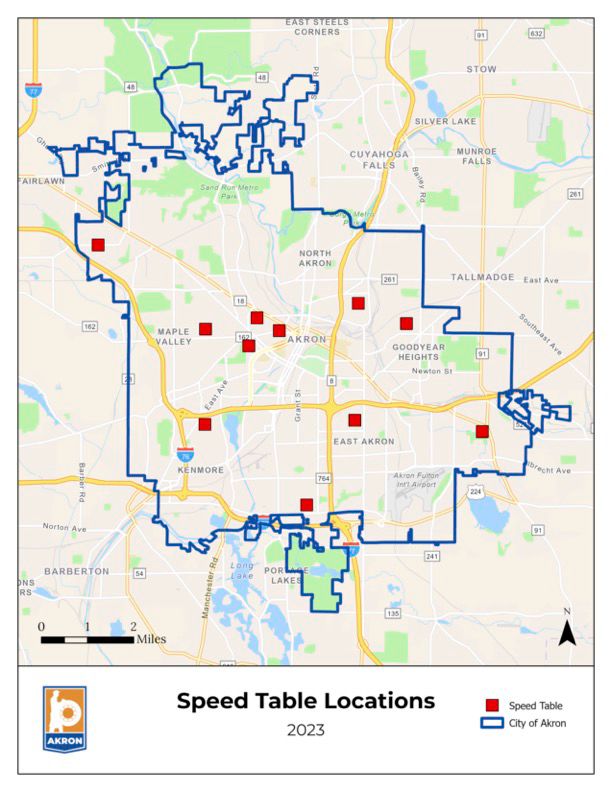 21 speed tables to be installed in Akron in June